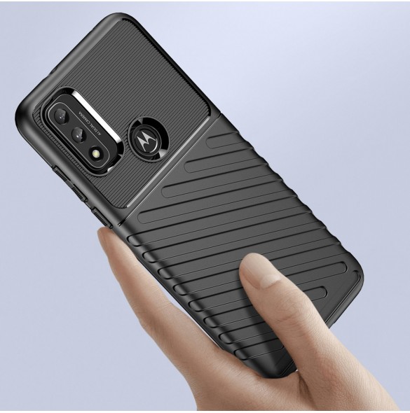 Thunder Case flexibelt pansarskal till Motorola Moto G Play 2022 svart