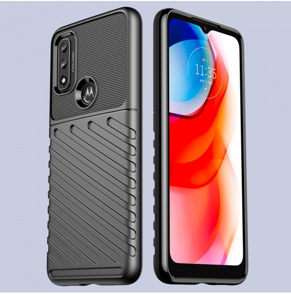 Thunder Case flexibelt pansarskal till Motorola Moto G Play 2022 svart