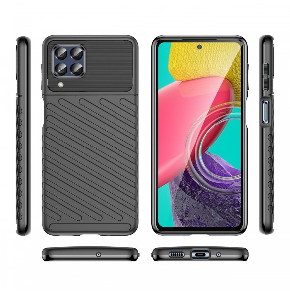 Thunder Case flexibelt pansarskal till Samsung Galaxy M53 5G svart