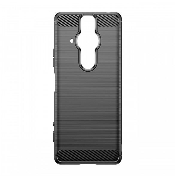 Carbon Case Flexibelt TPU-skal för Sony Xperia Pro-I svart