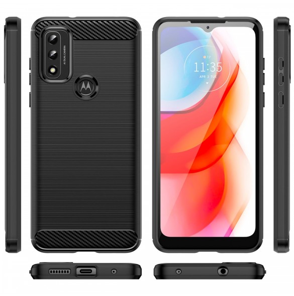 Kolfodral Flexibelt skyddsfodral Motorola Moto G Play 2022 svart