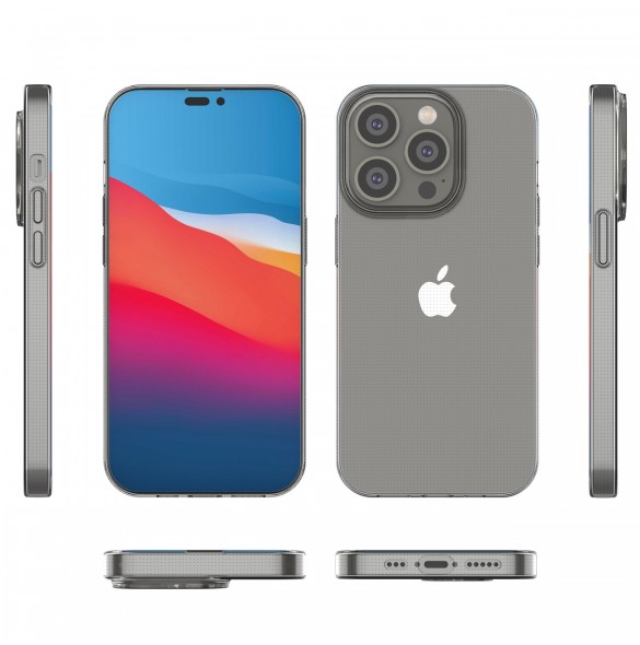 Ultra Clear 0,5 mm iPhone 14 Pro skal genomskinlig gel