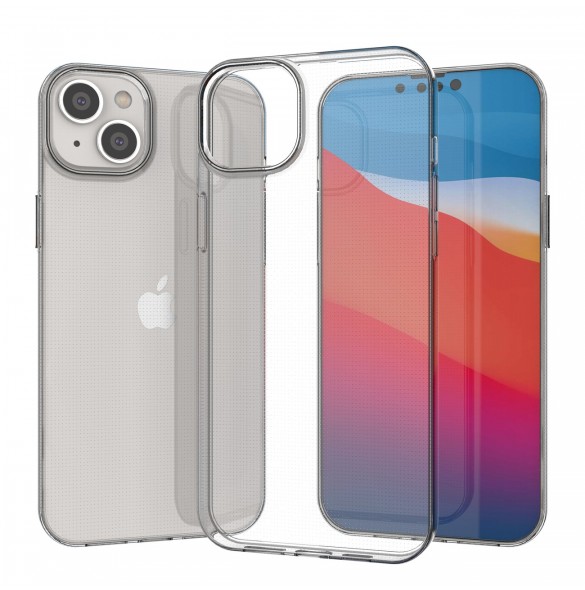 Gelfodral för Ultra Clear 0,5 mm iPhone 14 Max transparent