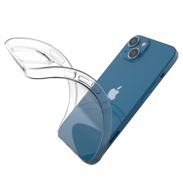 Gelfodral för Ultra Clear 0,5 mm iPhone 14 transparent