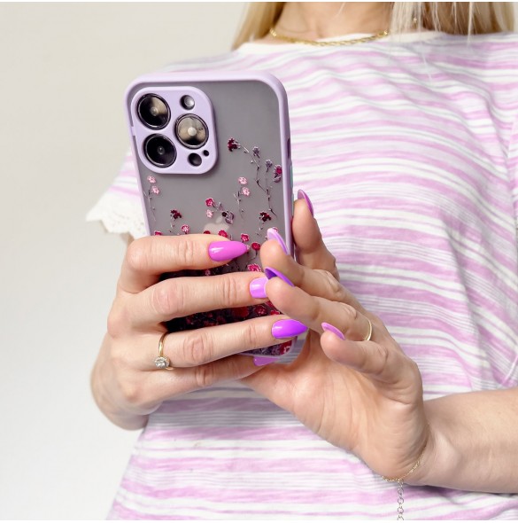 Designfodral för iPhone 13 Pro Max blomma rosa