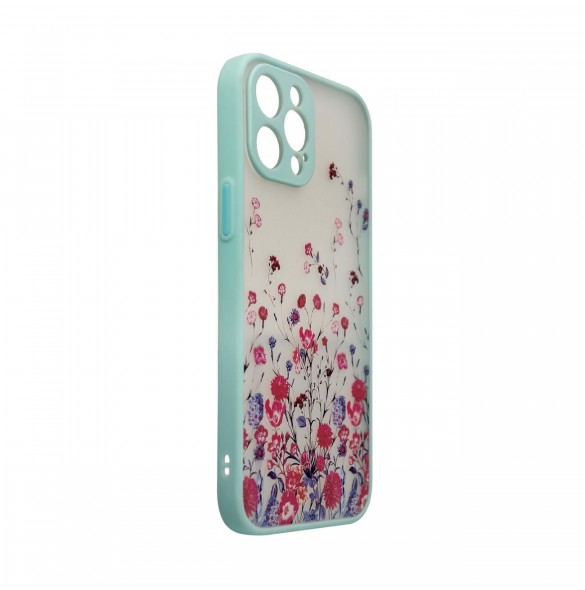 Designfodral för Samsung Galaxy A12 5G Flower Cover Ljusblå