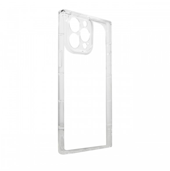 Square Clear Case-fodral för iPhone 13 Pro genomskinligt gelskal
