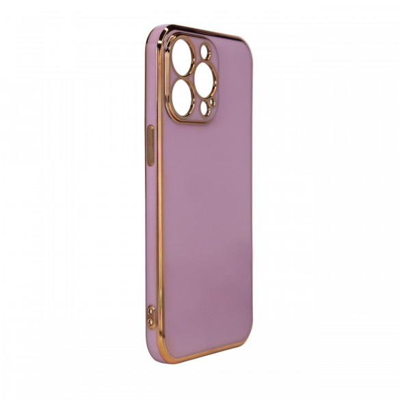 Lighting Color Case för Xiaomi Redmi Note 11 Pro gelöverdrag med guldram lila