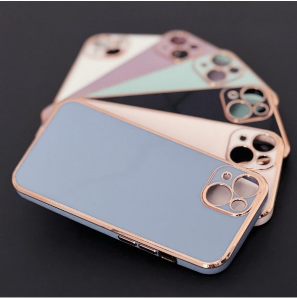 Lighting Color Case för Xiaomi Redmi Note 11 Pro gelöverdrag med guldram lila