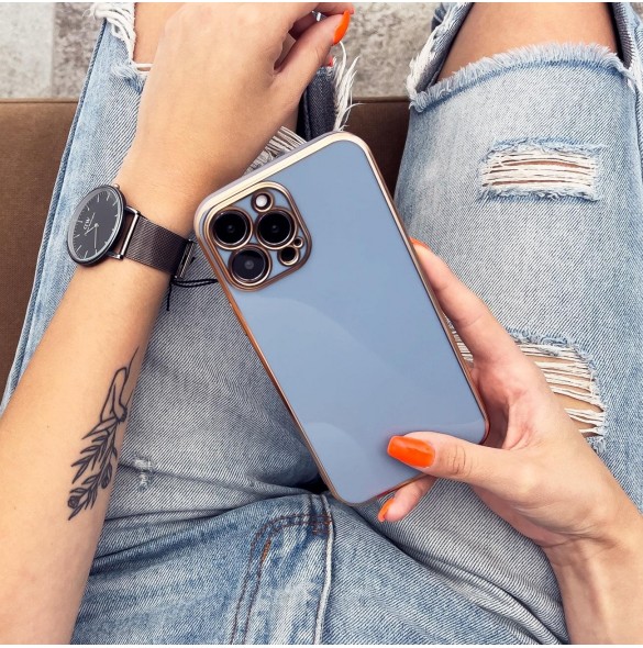 Lighting Color Case för Xiaomi Redmi Note 11 Pro gelöverdrag med guldram mint