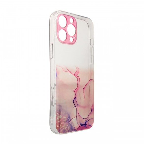 Marmorfodral till iPhone 12 Gel Cover Marble Pink