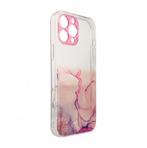 Marmorfodral till iPhone 13 Pro Max Gel Cover Marble Pink