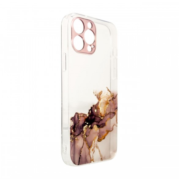 Marmorfodral till iPhone 12 Pro Max Gel Cover Marble Brown
