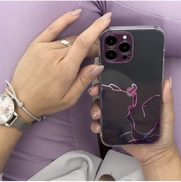 Marmorfodral till iPhone 13 Pro Max Gel Cover Marble Blue
