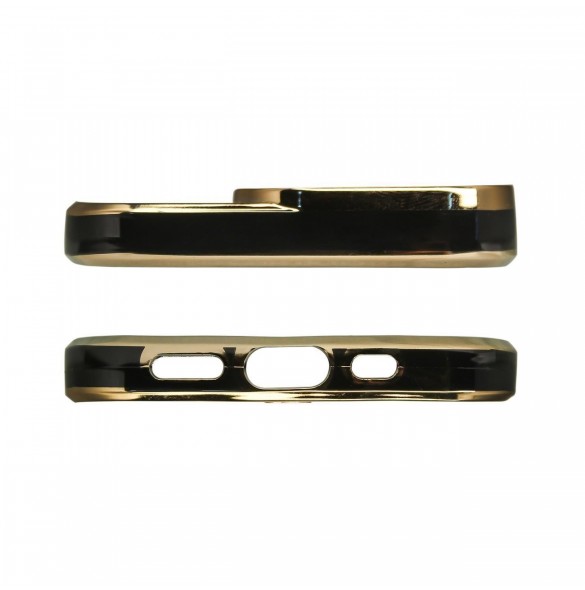 Fashion Case Cover för Xiaomi Redmi Note 11 Pro Gold Frame Gel Cover Black