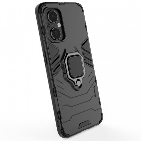 Ring Armour tuff hybridfodral + magnetisk hållare för OnePlus Nord N20 5G svart