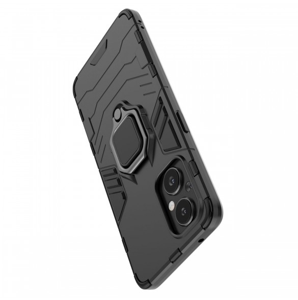 Ring Armour tuff hybridfodral + magnetisk hållare för OnePlus Nord N20 5G svart