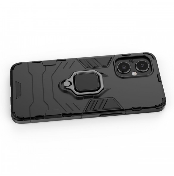 Ring Armour tuff hybridfodral + magnetisk hållare för OnePlus Nord N20 5G svart