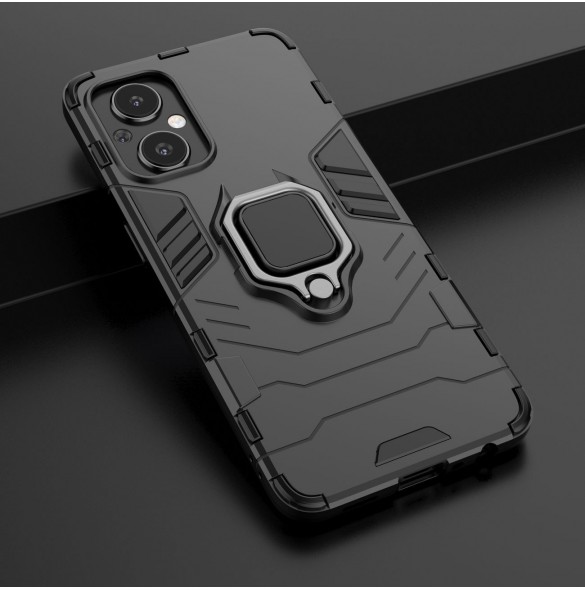 Ring Armour tuff hybridfodral + magnetisk hållare för OnePlus Nord N20 5G svart