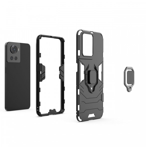 Ring Armor pansarhybridfodral + magnetisk hållare för OnePlus Ace svart