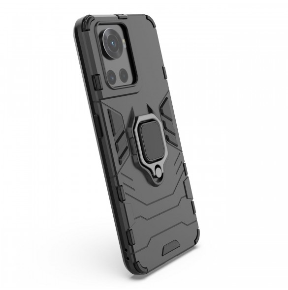 Ring Armor pansarhybridfodral + magnetisk hållare för OnePlus Ace svart