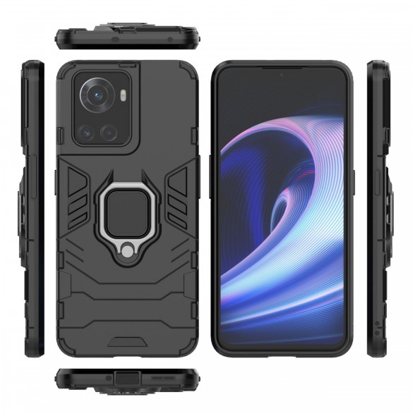 Ring Armor pansarhybridfodral + magnetisk hållare för OnePlus Ace svart