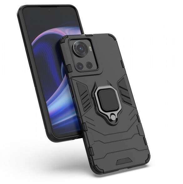Ring Armor pansarhybridfodral + magnetisk hållare för OnePlus Ace svart
