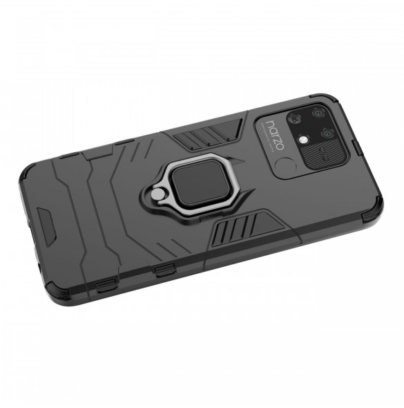 Ring Armor tuff hybridfodral överdrag + magnethållare Realme Narzo 50A svart