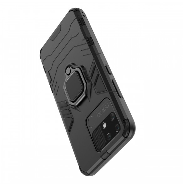 Ring Armor tuff hybridfodral överdrag + magnethållare Realme Narzo 50A svart