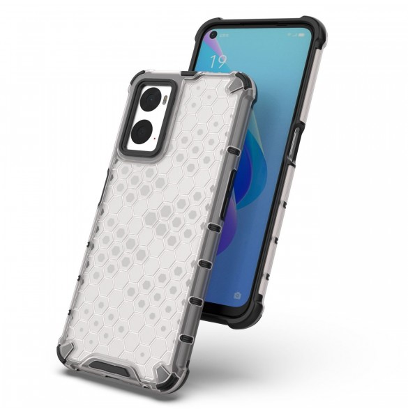Honeycomb fodral pansarfodral med gelram Oppo A76 / Oppo A36 / Realme 9i svart
