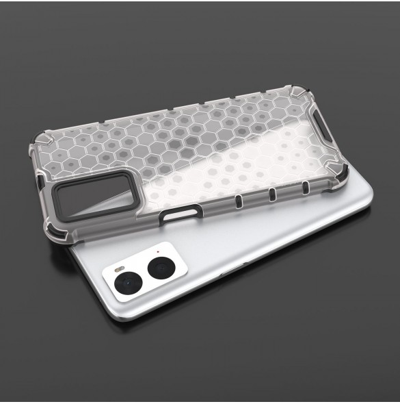 Honeycomb fodral pansarfodral med gelram Oppo A76 / Oppo A36 / Realme 9i svart