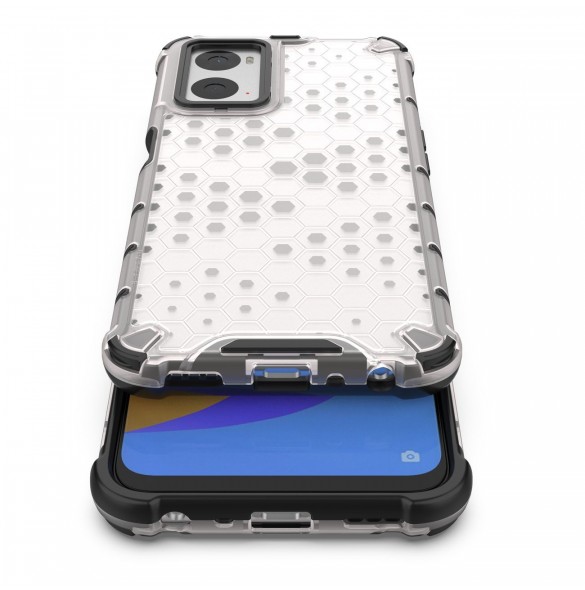 Honeycomb fodral pansarfodral med gelram Oppo A76 / Oppo A36 / Realme 9i svart