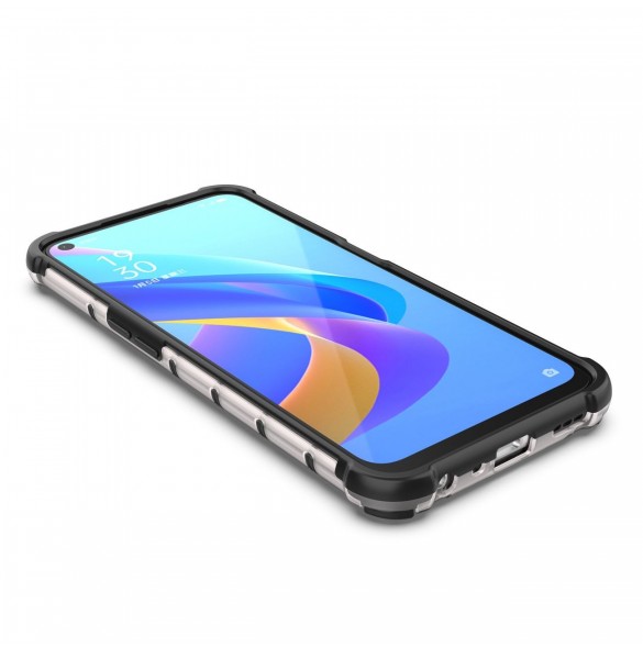 Honeycomb fodral pansarfodral med gelram Oppo A76 / Oppo A36 / Realme 9i transparent