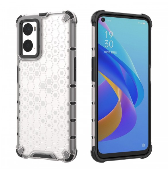 Honeycomb fodral pansarfodral med gelram Oppo A76 / Oppo A36 / Realme 9i transparent