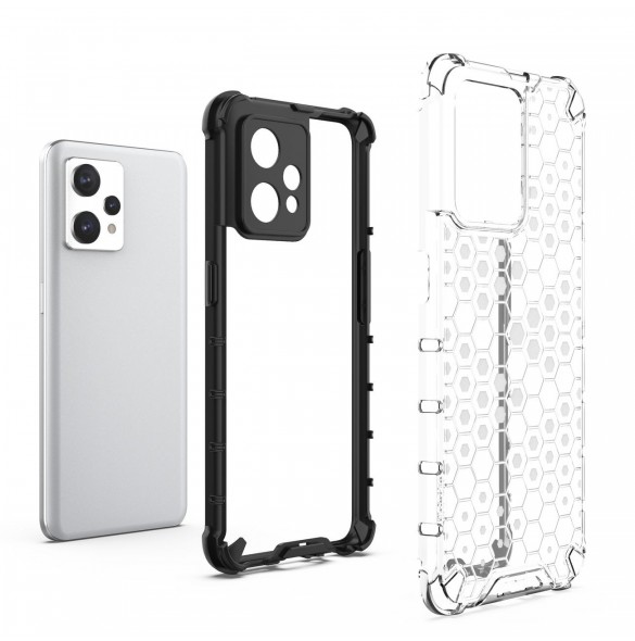 Honeycomb fodral pansarfodral med gelram Realme 9 Pro + (9 Pro Plus) transparent