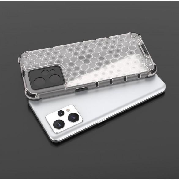 Honeycomb fodral pansarfodral med gelram Realme 9 Pro + (9 Pro Plus) transparent