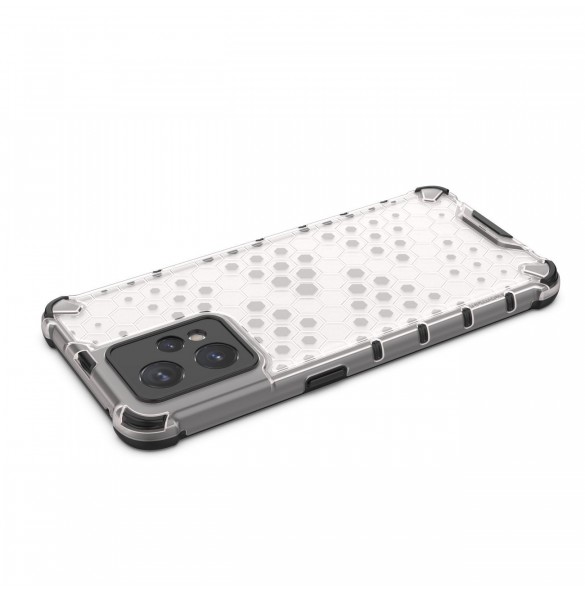 Honeycomb fodral pansarfodral med gelram Realme 9 Pro + (9 Pro Plus) transparent
