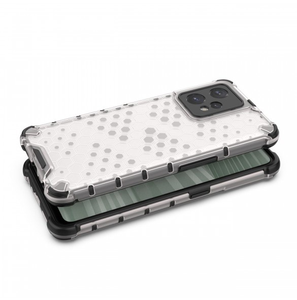 Honeycomb fodral pansarfodral med gelram Realme 9 Pro + (9 Pro Plus) transparent