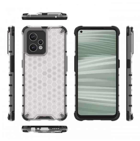 Honeycomb fodral pansarfodral med gelram Realme 9 Pro + (9 Pro Plus) transparent