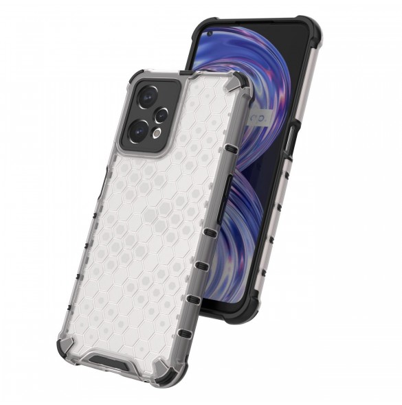 Honeycomb fodral pansarfodral med en gelram Realme 9 Pro svart