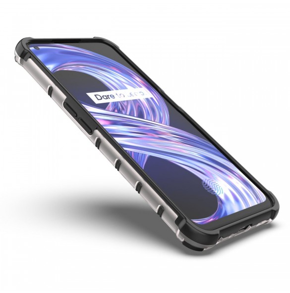 Honeycomb fodral pansarfodral med en gelram Realme 9 Pro svart