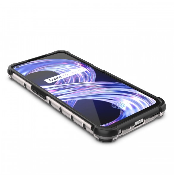 Honeycomb fodral pansarfodral med en gelram Realme 9 Pro svart