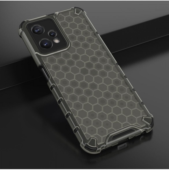 Honeycomb fodral pansarfodral med en gelram Realme 9 Pro svart