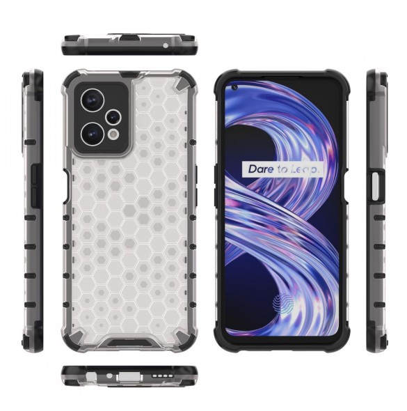 Honeycomb fodral pansarfodral med Realme 9 Pro gelram transparent