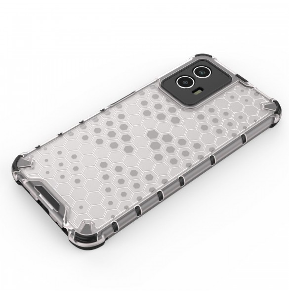 Honeycomb fodral pansarskydd med gelram Vivo Y55 / Y75 / Y33s / iQOO Z6 / iQOO U5 transparent