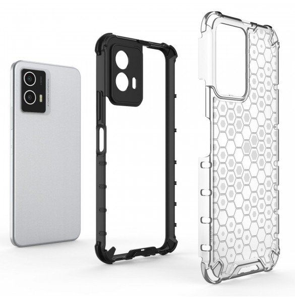 Honeycomb fodral pansarskydd med gelram Vivo Y55 / Y75 / Y33s / iQOO Z6 / iQOO U5 transparent