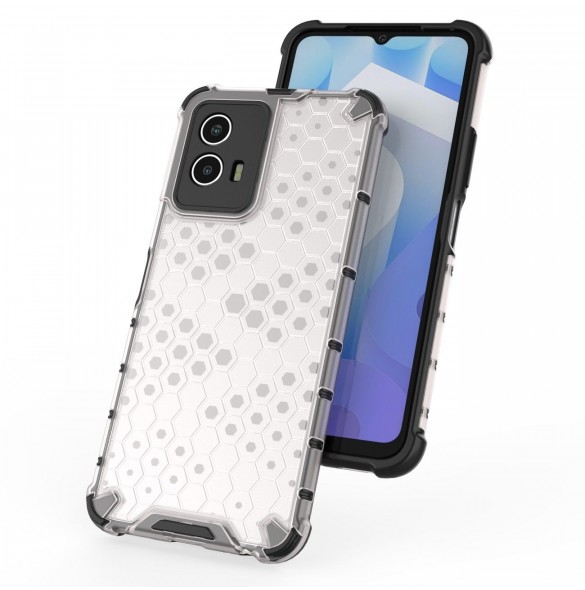 Honeycomb fodral pansarskydd med gelram Vivo Y55 / Y75 / Y33s / iQOO Z6 / iQOO U5 transparent