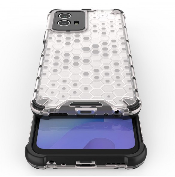 Honeycomb fodral pansarskydd med gelram Vivo Y55 / Y75 / Y33s / iQOO Z6 / iQOO U5 transparent