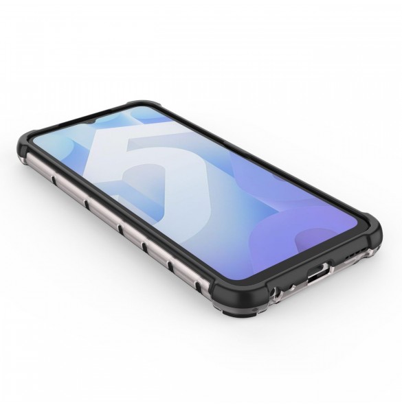 Honeycomb fodral pansarskydd med gelram Vivo Y55 / Y75 / Y33s / iQOO Z6 / iQOO U5 transparent