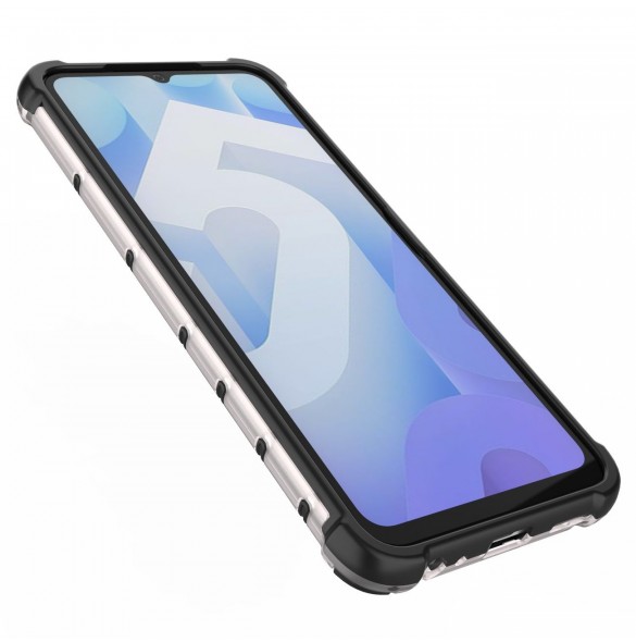 Honeycomb fodral pansarskydd med gelram Vivo Y55 / Y75 / Y33s / iQOO Z6 / iQOO U5 transparent